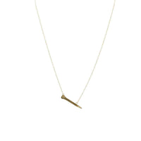 Vintage Gold Railroad Nail Necklace