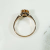 19thc Rosy Gold and Black Enamel Citrine Ring