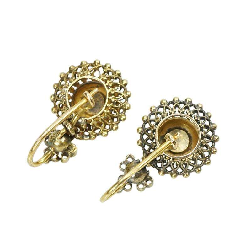 Gold Victorian Drop Earrings