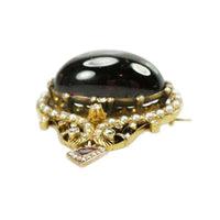 Garnet Carbuncle Jewel Convertable Brooch/Pendant