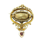 Garnet Carbuncle Jewel Convertable Brooch/Pendant