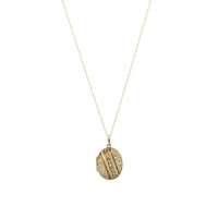 Antique Rose and Yellow Gold Locket with Hand Engraving