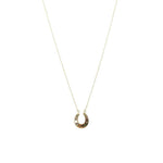 Antique Gem Set Gold Horseshoe Pendant