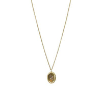 Graceful Gem Set Vintage Gold Locket on a Long Chain