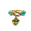 Victorian Turquoise and Gold Love Token Ring