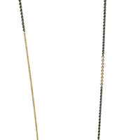 Blackened Silver and Gold Super Long Vintage Chain