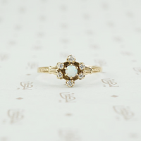 small victorian opal and diamond ring