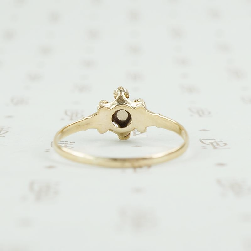 back view opal and diamond ring
