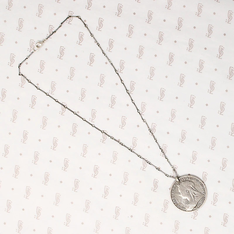 Queen Victoria "Widow Head" Bronze Penny Necklace