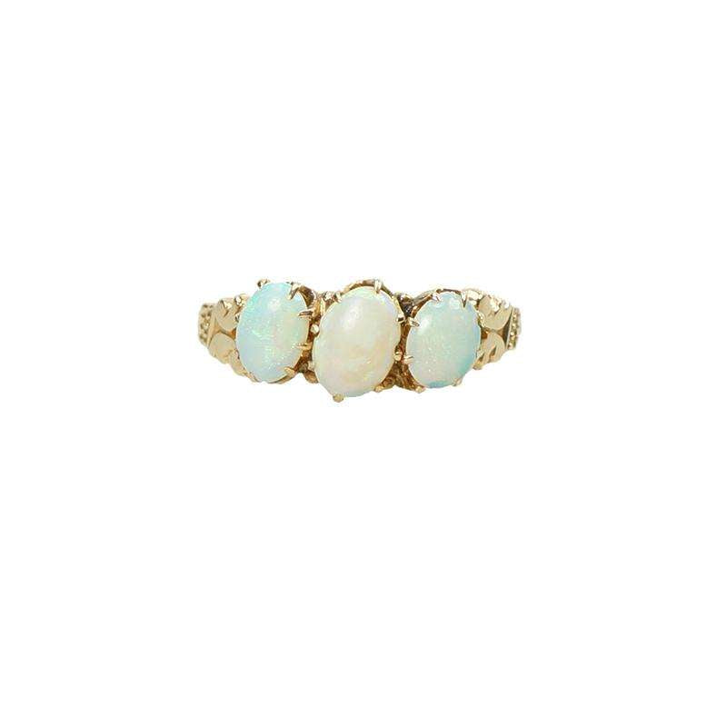 Lovely Opal and Rose Gold Victorian Ring