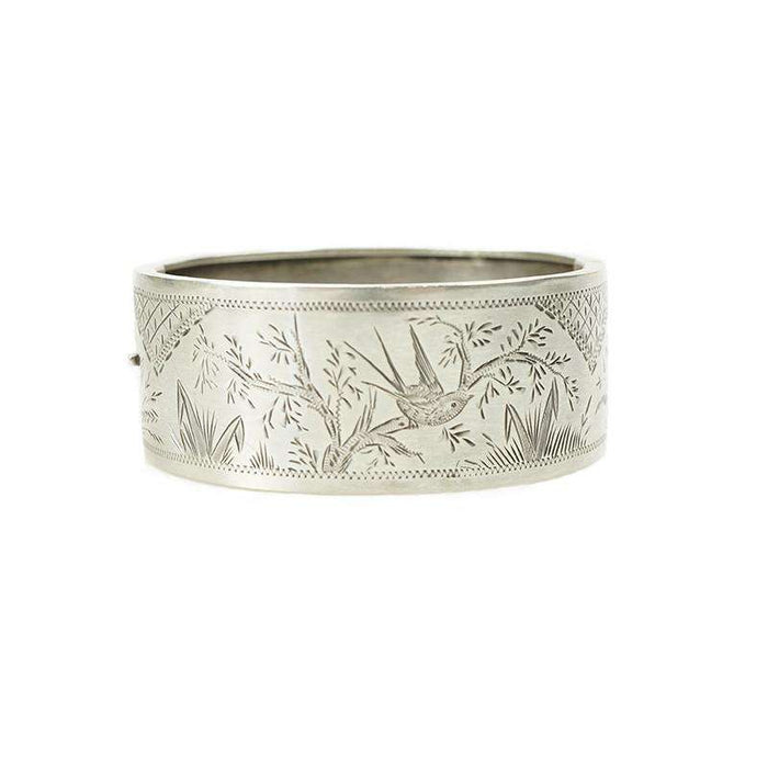 Aesthetic Movement Sterling Bangle Bracelet