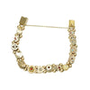 Vintage Gold Slide Bracelet with 14 Victorian slides