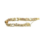 Vintage Gold Slide Bracelet with 14 Victorian slides