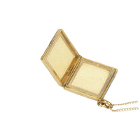 detail of the inside of the rose gold filled square locket