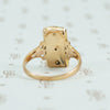 victorian gold turquoise ring back view showing wear