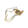 detail of inside rose gold locket vintage