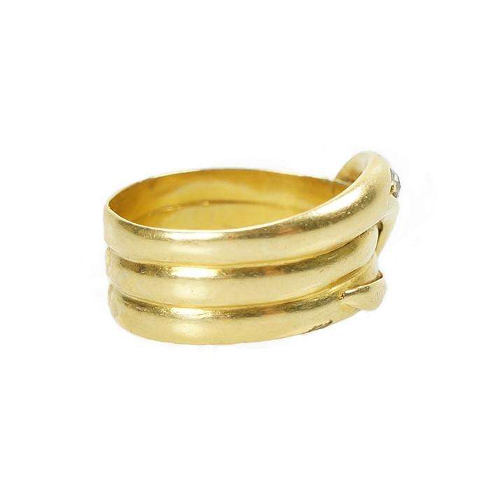 Diamond set Antique Snake Ring