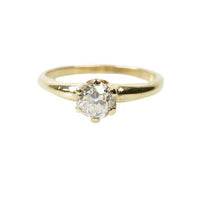 Victorian Solitaire Engagement Ring Old European Cut Diamond