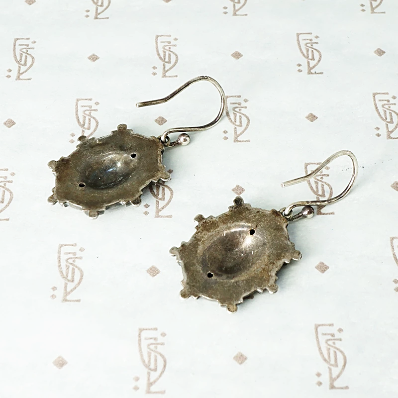Charming Victorian Gold and Sterling Fly Earrings