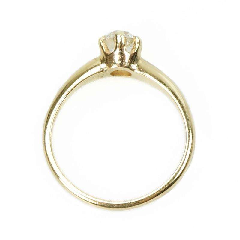 Victorian Solitaire Engagement Ring Old European Cut Diamond