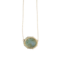back view of pretty agate necklace