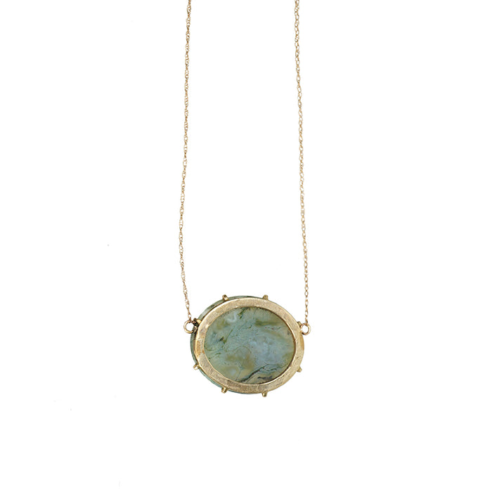 back view of pretty agate necklace
