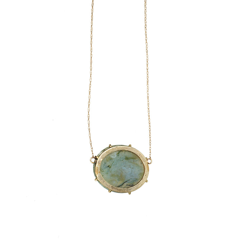 back view of pretty agate necklace