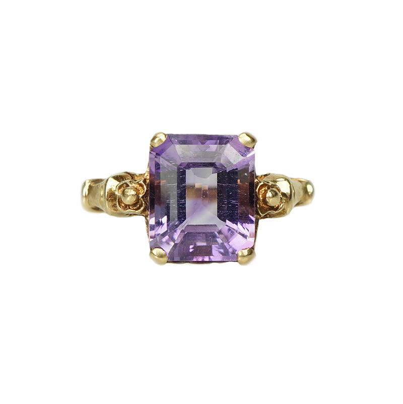 Vintage Step Cut Amethyst Ring - Gem Set Love