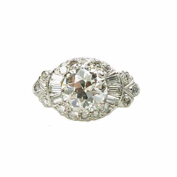 Gourgeous Fancy Vintage OEC Diamond Engagement Ring