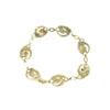 Vintage 1940s Natural Blue Zircon Gold Bracelet
