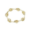 Vintage 1940s Natural Blue Zircon Gold Bracelet