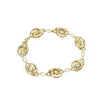 Vintage 1940s Natural Blue Zircon Gold Bracelet