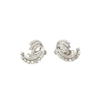 Pretty 1950s White Gold and Diamond Earrings