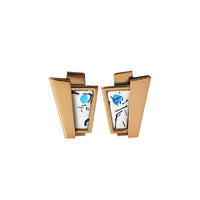 Abstract Copper and Enamel Earrings Signed