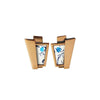 Abstract Copper and Enamel Earrings Signed