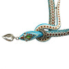 Vintage Silver Enamel Snake Necklace