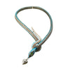 Vintage Silver Enamel Snake Necklace