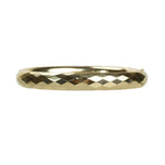 Stackable Vintage Faceted Gold Filled Bangle Bracelet - Gem Set Love