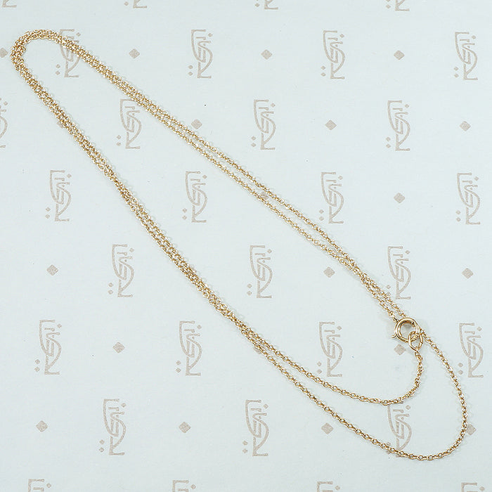 vintage gold chain 19" trace link style 14k