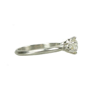 Classicly Beautiful Vintage Platinum Engagement Ring - Gem Set Love