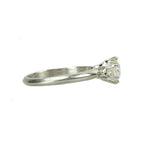 Classicly Beautiful Vintage Platinum Engagement Ring - Gem Set Love