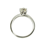 Classicly Beautiful Vintage Platinum Engagement Ring - Gem Set Love