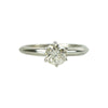 Classicly Beautiful Vintage Platinum Engagement Ring - Gem Set Love