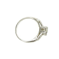 Unique Vintage Platinum and Diamond Engagement Ring