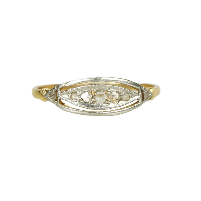 Vintage Rose Cut Diamond Band - Gem Set Love