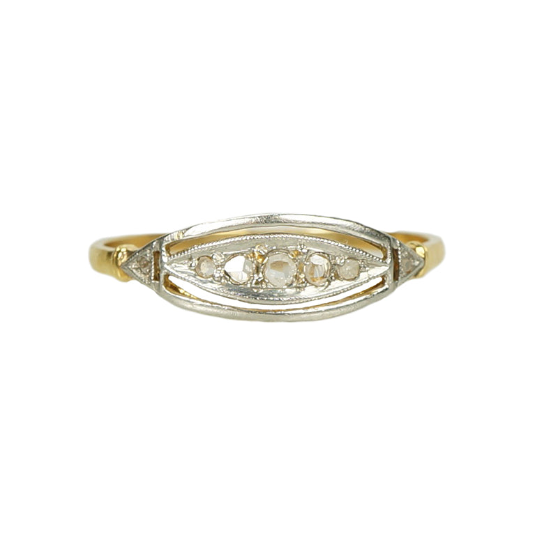 Vintage Rose Cut Diamond Band - Gem Set Love