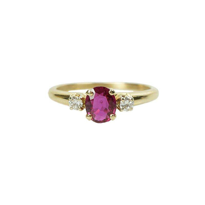 Classically Pretty Vintage Ruby and Diamond Ring