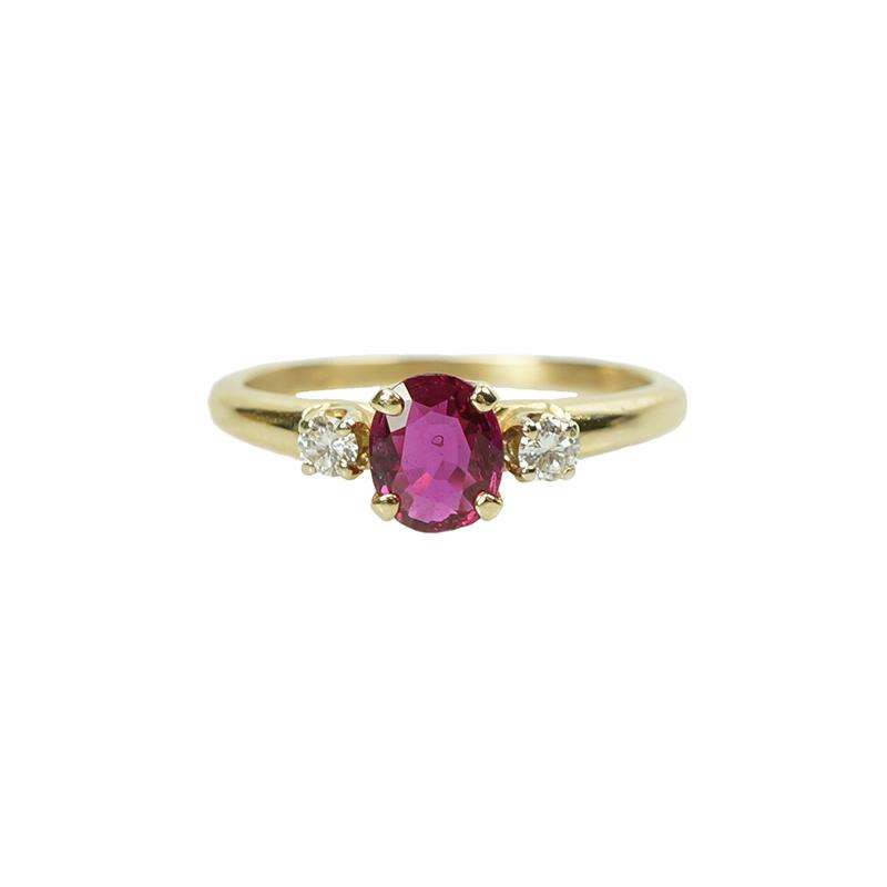 Classically Pretty Vintage Ruby and Diamond Ring