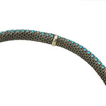 Vintage Silver Enamel Snake Necklace