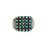 Vintage Zuni Sterling Petit Point Turquoise Ring - Gem Set Love